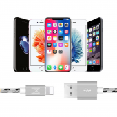 MEAN Apple iPhone USB Hızlı Şarj ve Data Kablosu 1, 2, 3 Metre Örgülü Lightning Kablo (3'LÜ AVANTAJ PAKET) - 7