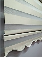 BBB Blackout Işık Geçirmeyen Stor Zebra Perde Krem MZ511 - 1