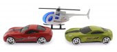 3lü Beyaz Helikopterli Metal Araçlar - 2