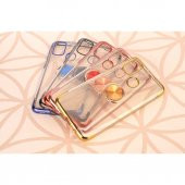 Galaxy M30S Yüzüklü Kamera Korumalı Köşeleri Renkli Şeffaf Kılıf thumbnail 1