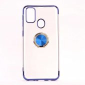 Galaxy M30S Yüzüklü Kamera Korumalı Köşeleri Renkli Şeffaf Kılıf thumbnail 9
