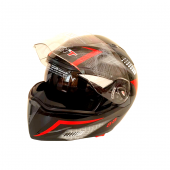 KNT-105 VİZÖRLÜ MOTOSİKLET N88 SİYAH KASK - 3