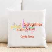 Sevgililer Günün Kutlu Olsun Kişiye Özel Yastık Kılıfı Pi62 - 1