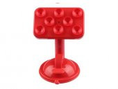 Renkli Araç İçi Vantuzlu Telefon Tutucu - Kırmızı - 1