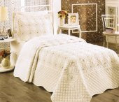 Alçeyiz Defne Krem Tek Kişilik Yatak Örtüsü - 1