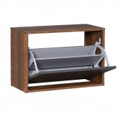 New Step Oturaklı Ayakkabılık - Oslo Ceviz-Antrasit - 3