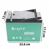 Safir Jel Akü 12V - 60 Ah (YENİ TARİH) - 1