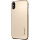 Spigen Apple iPhone X Kılıf Thin Fit Ultra İnce Champagne Gold - - 2