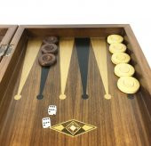 Helena Wood Art Eko Klasik El Yapımı Damalı Ahşap Tavla Seti Satranç Kareli - 4