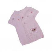 Kız Bebek Modelli Triko Yelek 6-24 Ay Pembe - 1