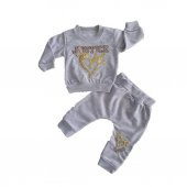 Kız Bebek 6-18 Ay Kalpli Pijama Takımı  Pembe - 2