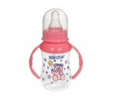 Bebedor Desenli Kulplu Biberon 125 Ml Pembe - 1