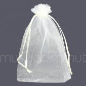 50 Adet 12x17cm Düz Organze Büzgülü Kese - 5