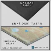 PAMUK HALI Renkli Geometrik Çizgiler Otantik 3d Dekoratif Modern - 2