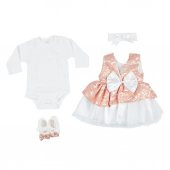 KIZ BEBEK MEVLÜT TAKIMI ELBİSE LOHUSA BEBEK HEDİYESİ 3 AYRI RENK - 5