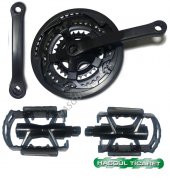 HSGL SİYAH 42T AYNAKOL 3 LÜ ve PEDAL SET - 1