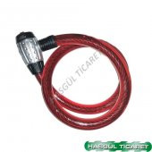 HSGL HALAT KİLİT ANAHTARLI KIRMIZI 25 x150 cm - 1