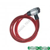 HSGL HALAT KİLİT ANAHTARLI KIRMIZI 25 x150 cm - 2