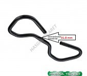 HSGL ALUMİNYUM KELEBEK GİDON SİYAH 31.8 mm - 2