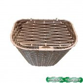 Hsgl Bisiklet Ön sepet Hsır Görünümlü Plastik Kahverengi 26 jant - 2