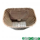 Hsgl Bisiklet Ön sepet Hsır Görünümlü Plastik Kahverengi 26 jant - 3