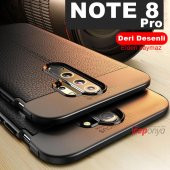 Xiaomi Redmi Note 8 Pro Kılıf Deri Desenli Kamera Korumalı Silikon - 1