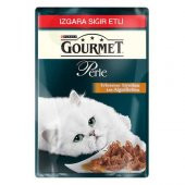 Gourmet Perle Izgara Sığır Etli Yaş Kedi Maması 85 gr - 1