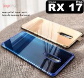 Oppo RX17 Pro Köşeleri Renkli Şeffaf Kamera Korumalı Kılıf - 1