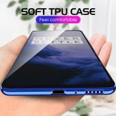 Oppo RX17 Pro Köşeleri Renkli Şeffaf Kamera Korumalı Kılıf - 4