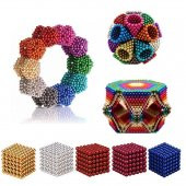 6 FARKLI KARIŞIK RENKLİ SİHİRLİ MANYETİK TOPLAR NEODYUM MIKNATIS BİLYE 216 ADET 5 MM NEO CUBE Neodymium - 1