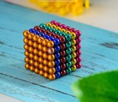6 FARKLI KARIŞIK RENKLİ SİHİRLİ MANYETİK TOPLAR NEODYUM MIKNATIS BİLYE 216 ADET 5 MM NEO CUBE Neodymium - 3