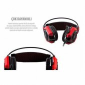 Rampage SN-R5 X-CORE Siyah/Kırmızı Oyuncu Mikrofonlu Kulaklık - 4