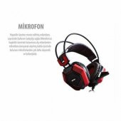 Rampage SN-R5 X-CORE Siyah/Kırmızı Oyuncu Mikrofonlu Kulaklık - 3