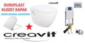 Creavit GR5001 Gömme Rezervuar - TP325 Asma Klozet 5li Set TEFEN KAPAK - 6