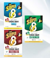 Süper 8. Sınıf Yeni Nesil Türkçe-Matematik-Fen Bilimleri 10 Deneme Sınavı Seti Nitelik Yayınları - 1