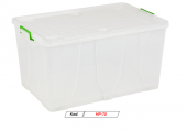 Hipaş Plastik -120 lt.Tekerlekli Kapaklı Saklama Kutusu-HP-70 - 1