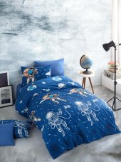 Nevresim Takımı - Cotton Touch Ranforce Pamuklu Tek Kişilik - Astro Blue - 2