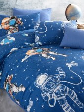 Nevresim Takımı - Cotton Touch Ranforce Pamuklu Tek Kişilik - Astro Blue - 3
