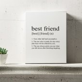 Best Friend Sözlük Anlamı Tasarımlı Kanvas Tablo - 1