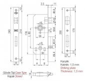 Kale 169-R WC İç Kapı Gömme Kilidi 40 mm Nikel Oval - 2
