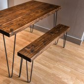Ahşap Masa & Bank 180x80 Cm - 4