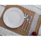 Kahverengi Jüt Dantelli Servis thumbnail 2