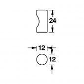 Hafele Düğme Kulp Pirinç 12mm - 134.71.801 - 2