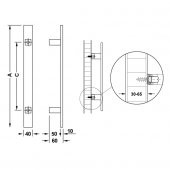 Hafele Cosimo Çekme Kol Antik Bronz 600mm - 901.02.831 - 2