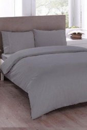 Çeyiz Diyarı Pure Çift Kişilik Nevresim Seti Gri - 4