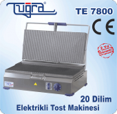 Tuğra TE-7800 20 Dilim Döküm Yüzey Elektrikli Sanayi Tipi Eko Tost Makinesi - 5
