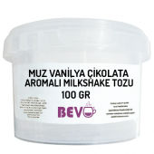 Muz Vanilya Çikolata Aromalı Milkshake Tozu 100 g - 2