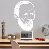 Ünlü Düşünür Yazar Fyodor Dostoyevski Silüeti Dekoratif Genç Odası Duvar Sticker, Çıkartma - 2