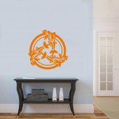 Balık Motifli Barış Simgesi Silüeti Dekoratif Duvar Sticker, Çıkartma - 9