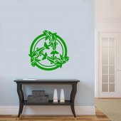 Balık Motifli Barış Simgesi Silüeti Dekoratif Duvar Sticker, Çıkartma - 10